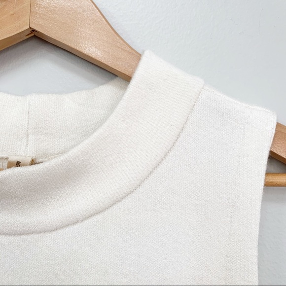 Anthropologie Moth Striped Mock Neck Knit Sleeveless Top Sz M - Picture 5 of 10